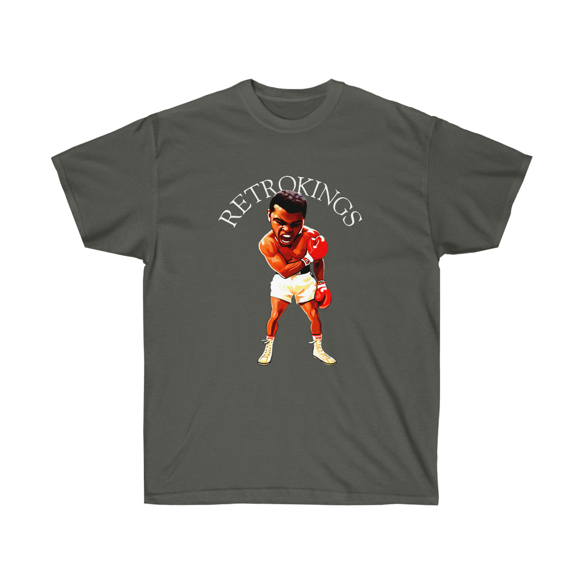 Rap Ali Retroking Men T-Shirt - Charcoal, L image