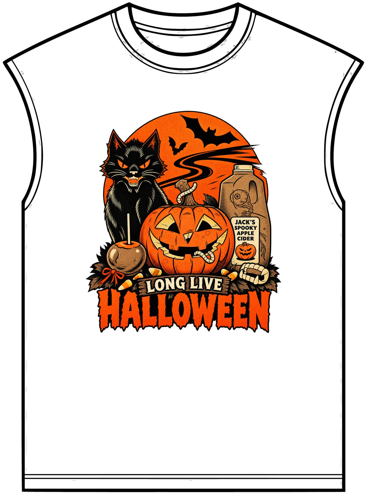 Midnight Cat Unisex Garment-Dyed Muscle Tee image