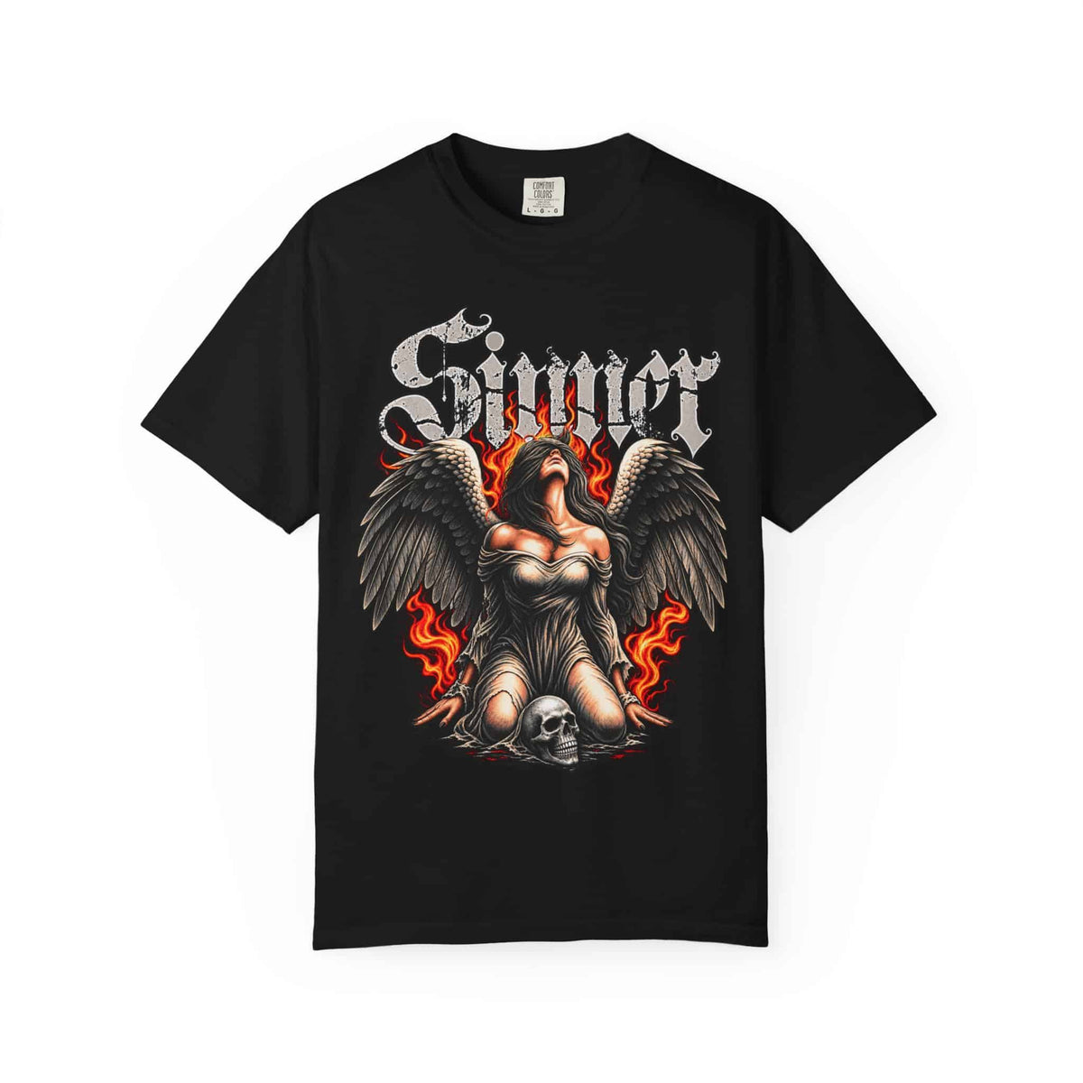 Sinner’s Flame Unisex Garment-Dyed T-shirt image 0
