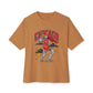 Graphic Print Unisex Oversized Boxy Tee - POD0038 - Toast, S image