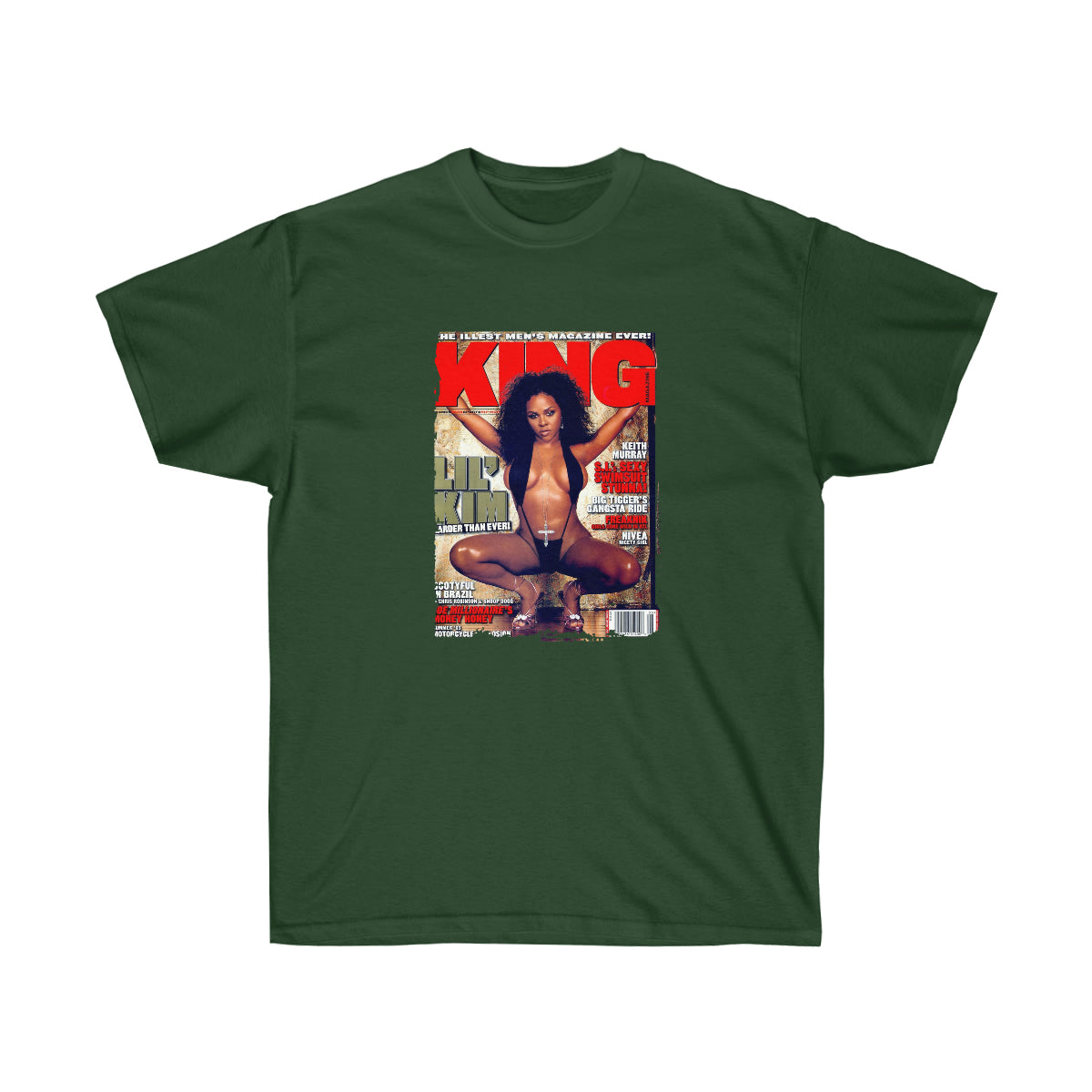 Rap Lil Kim on Magazine Men T-Shirt image 1