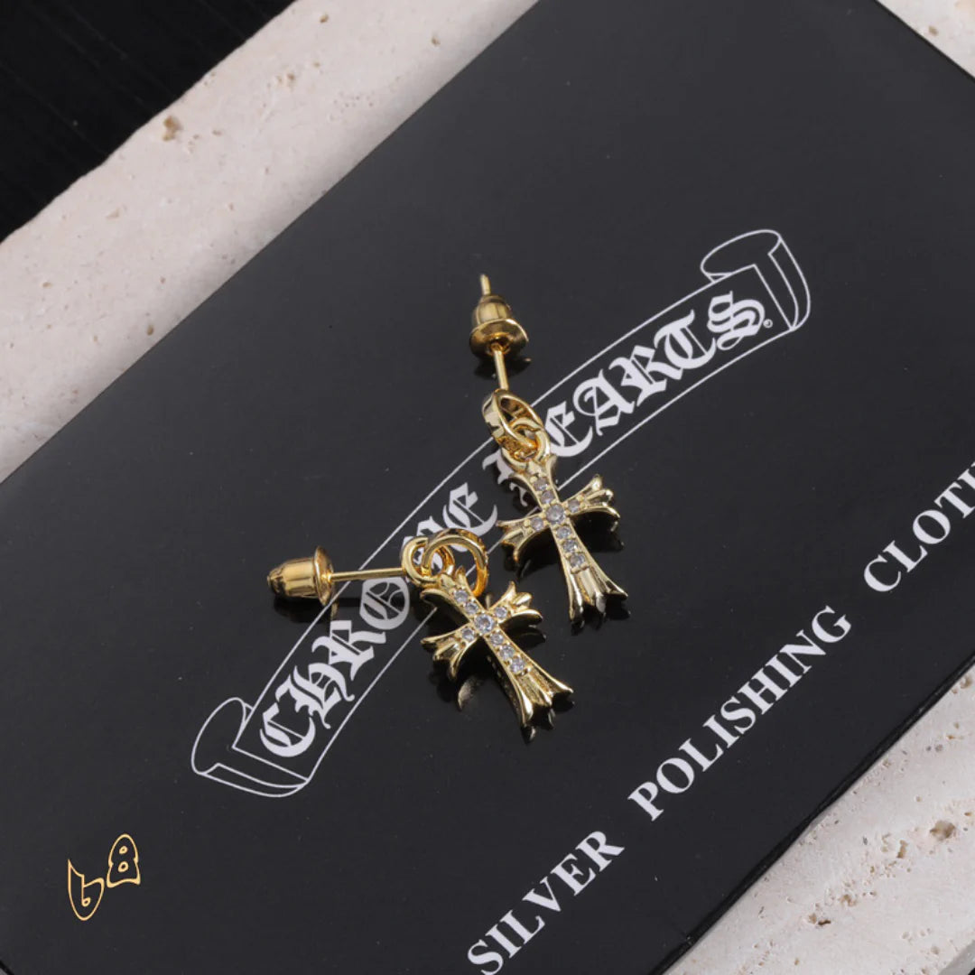 CH Cross Earrings - CH0150 - gold image