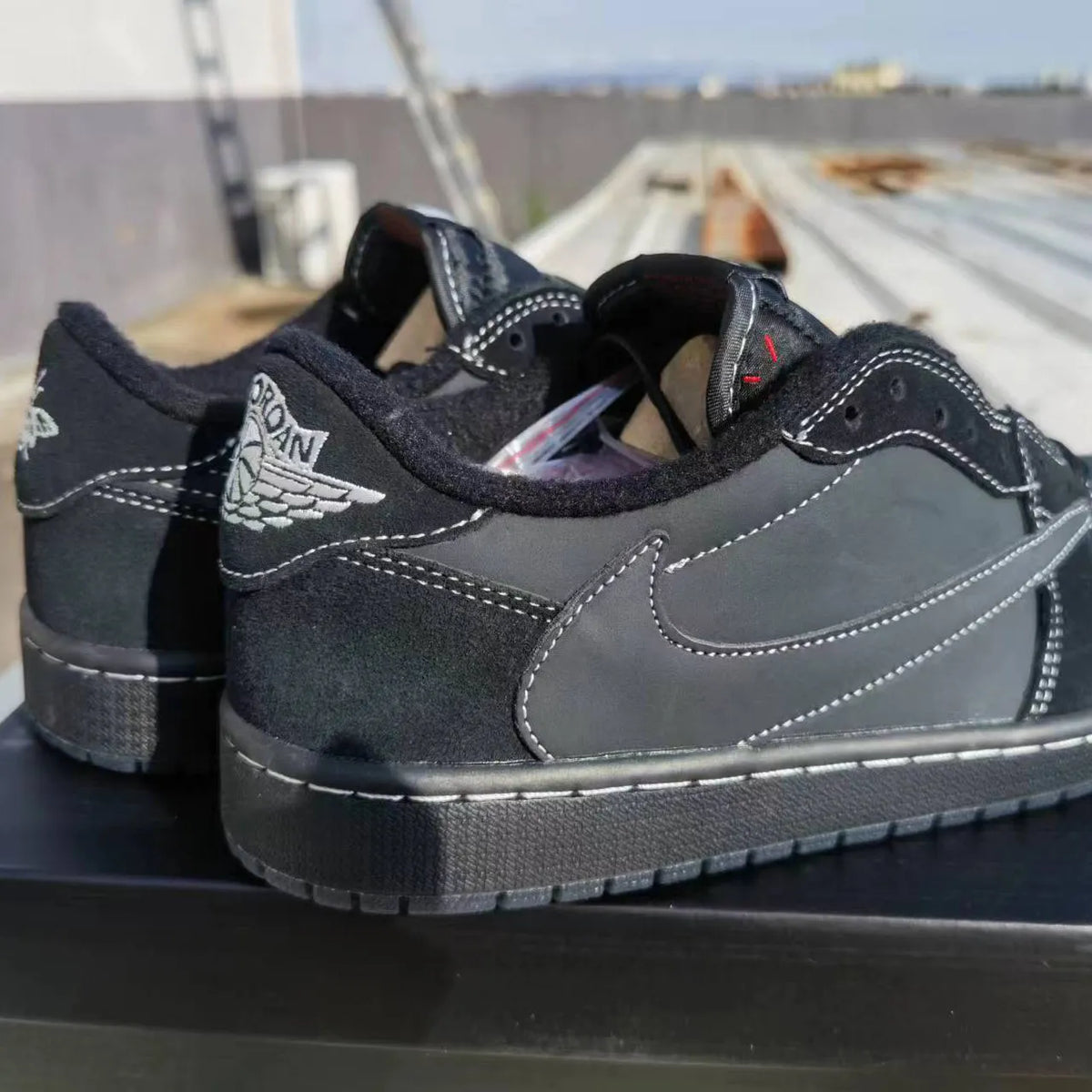 Travis Scott x AJ 1 Low Black Phantom Shoes Sneakers - nk0002354 image 5