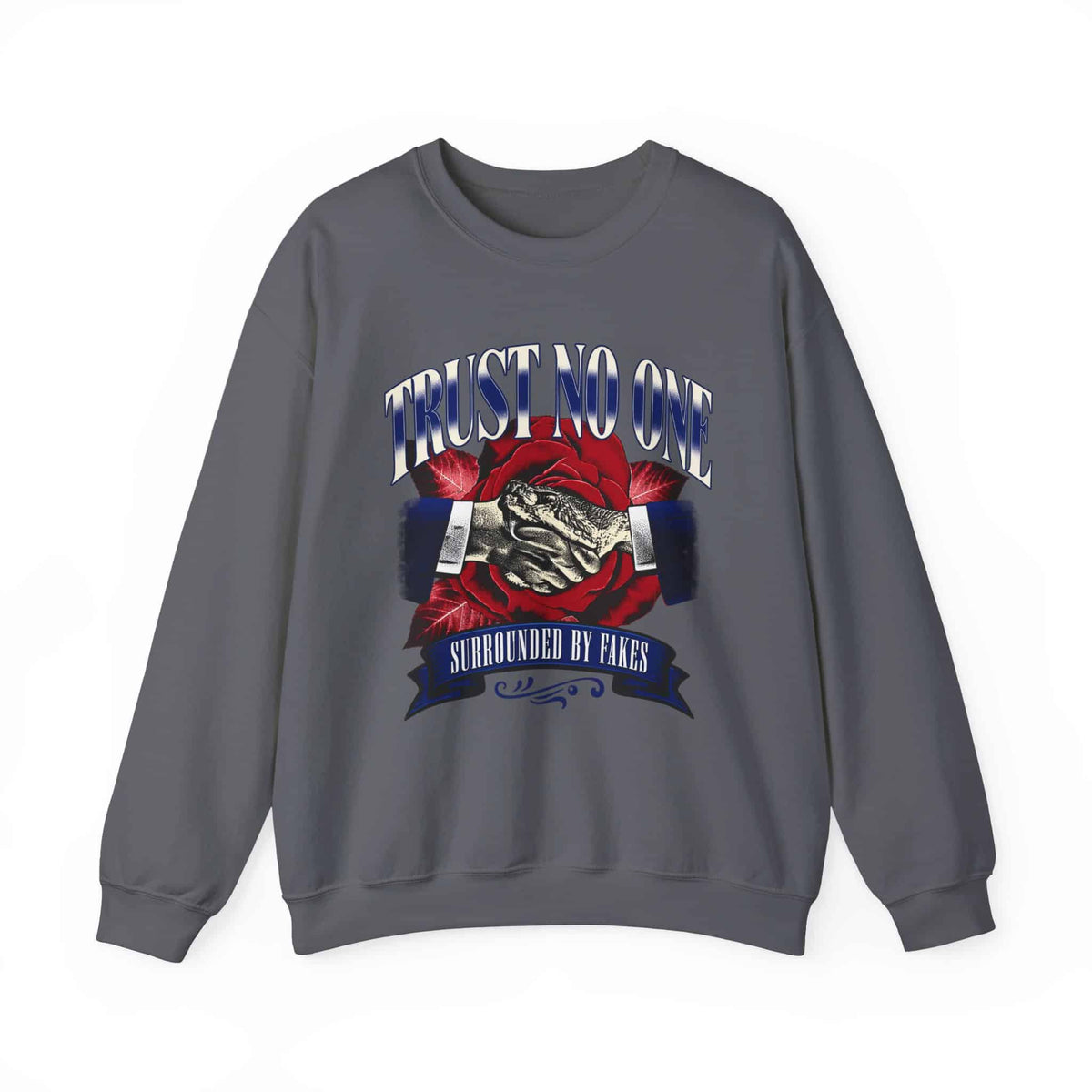 Graphic Print Crewneck Sweatshirt - POD0037 image