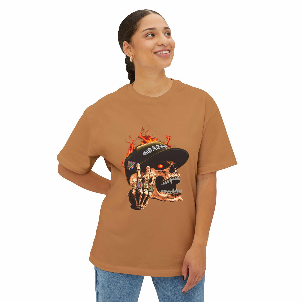 GOATED Skull Unisex Oversized Boxy Tee image 17