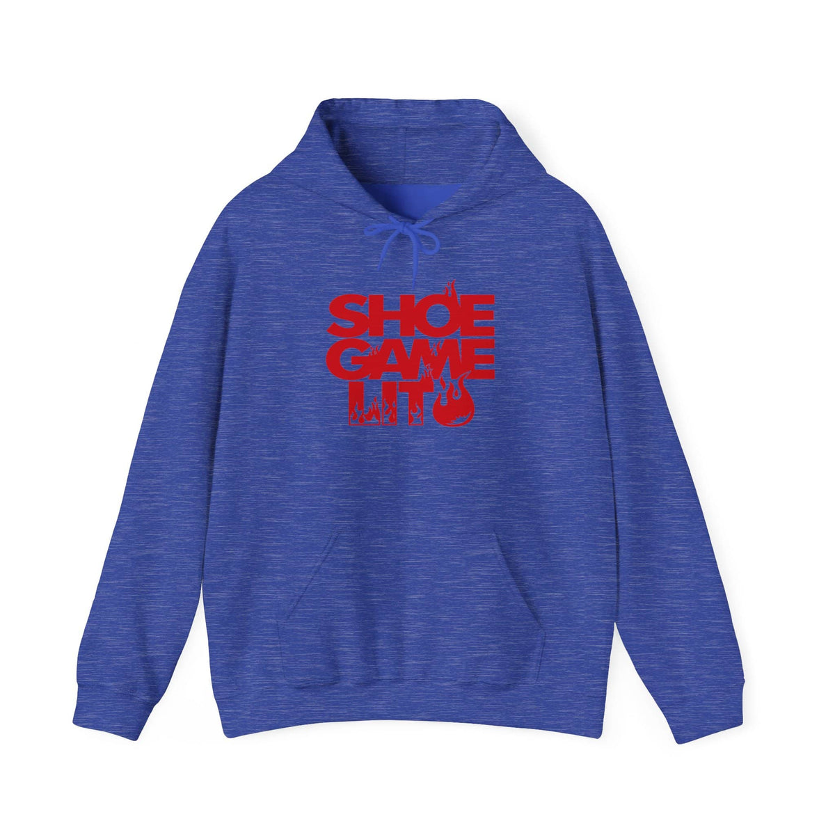 Graphic Print Hooded Sweatshirt - POD0040 - L, Heather Sport Royal image