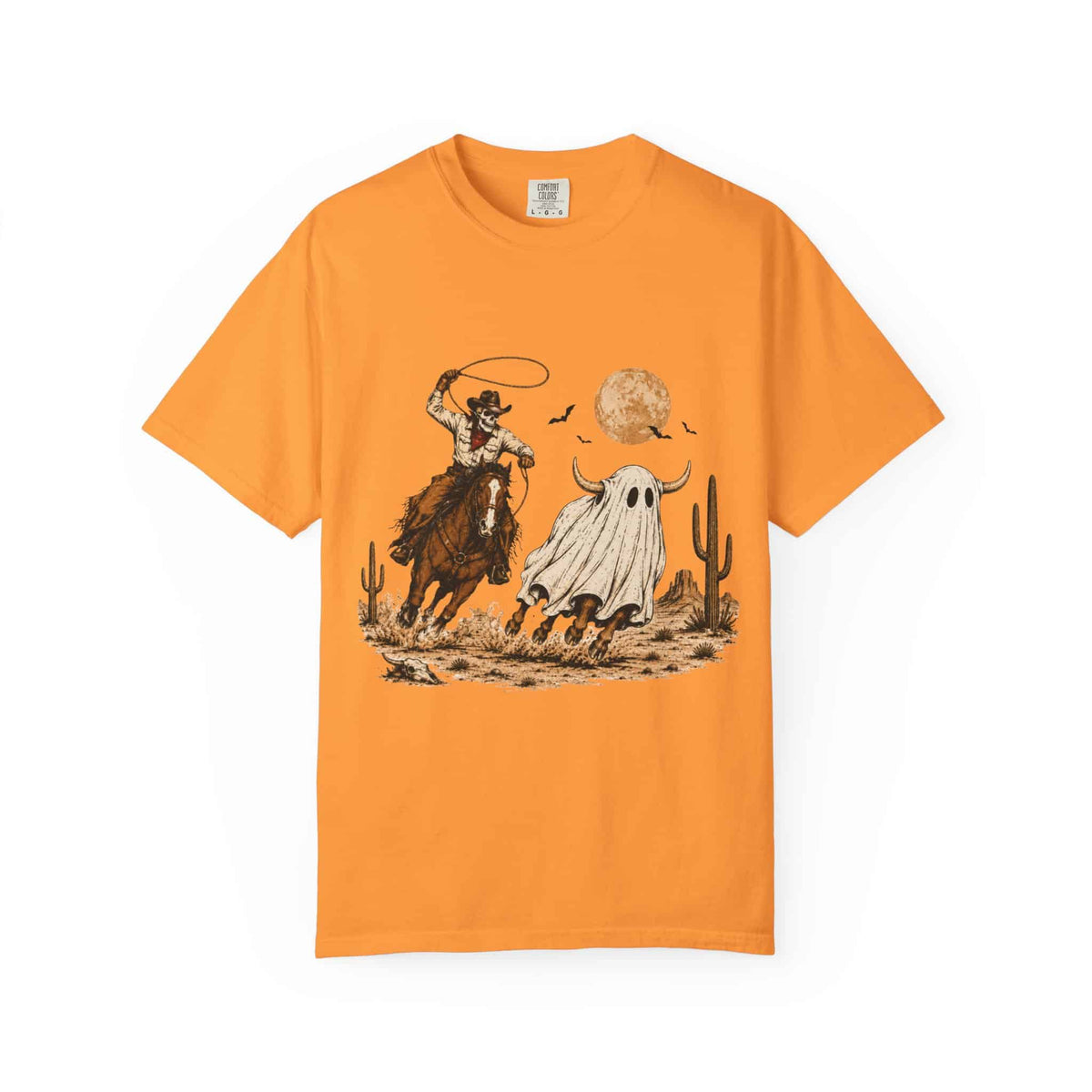 Halloween Basketball Skeleton Unisex Garment-Dyed T-shirt image