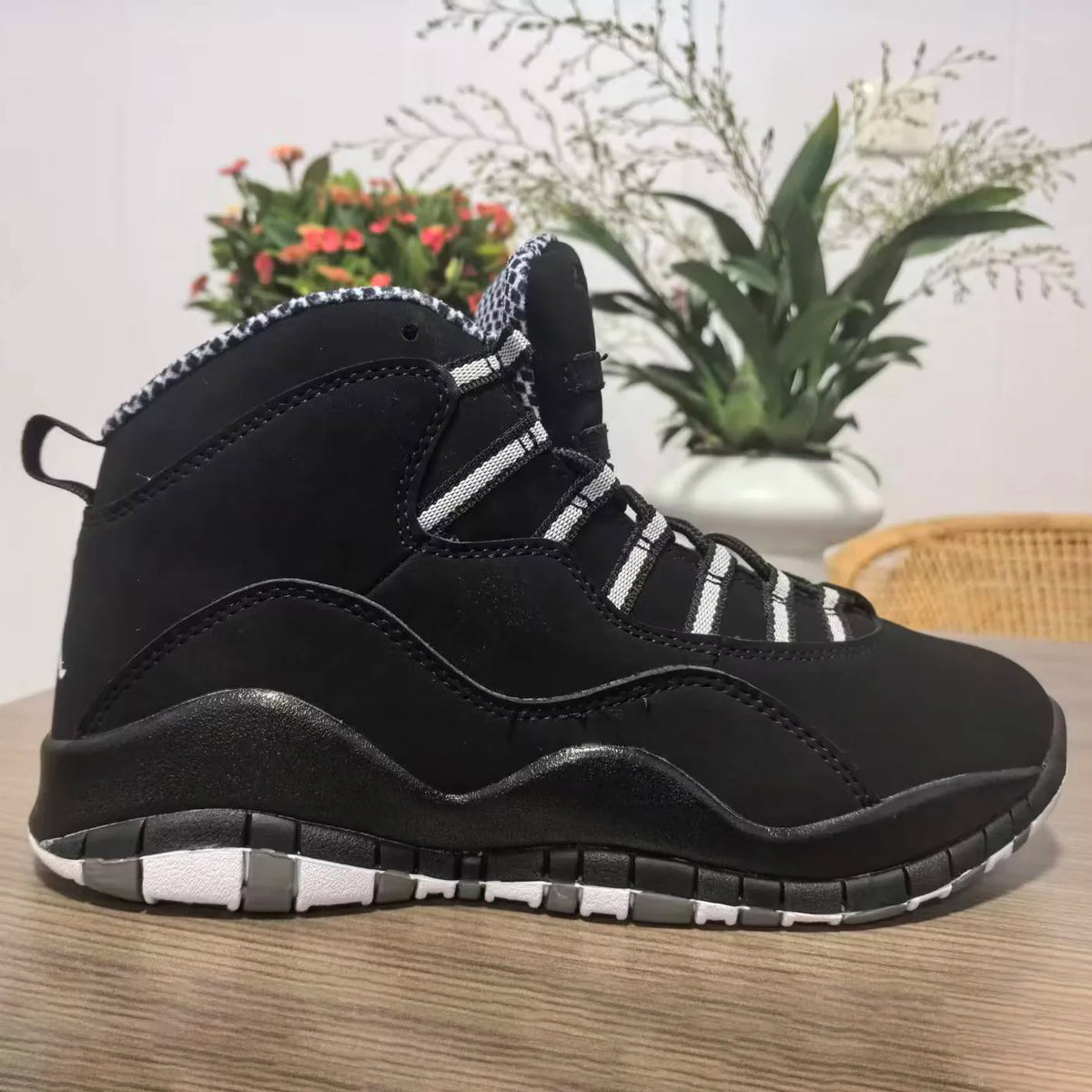 AJ 10 Black And White Stealth Shoes Sneakers - nk0004817 image 2