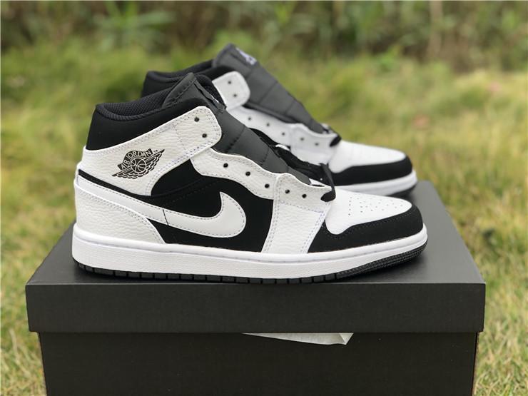 AJ 1 Mid White Black Shoes Sneakers - nk0000560 image 4