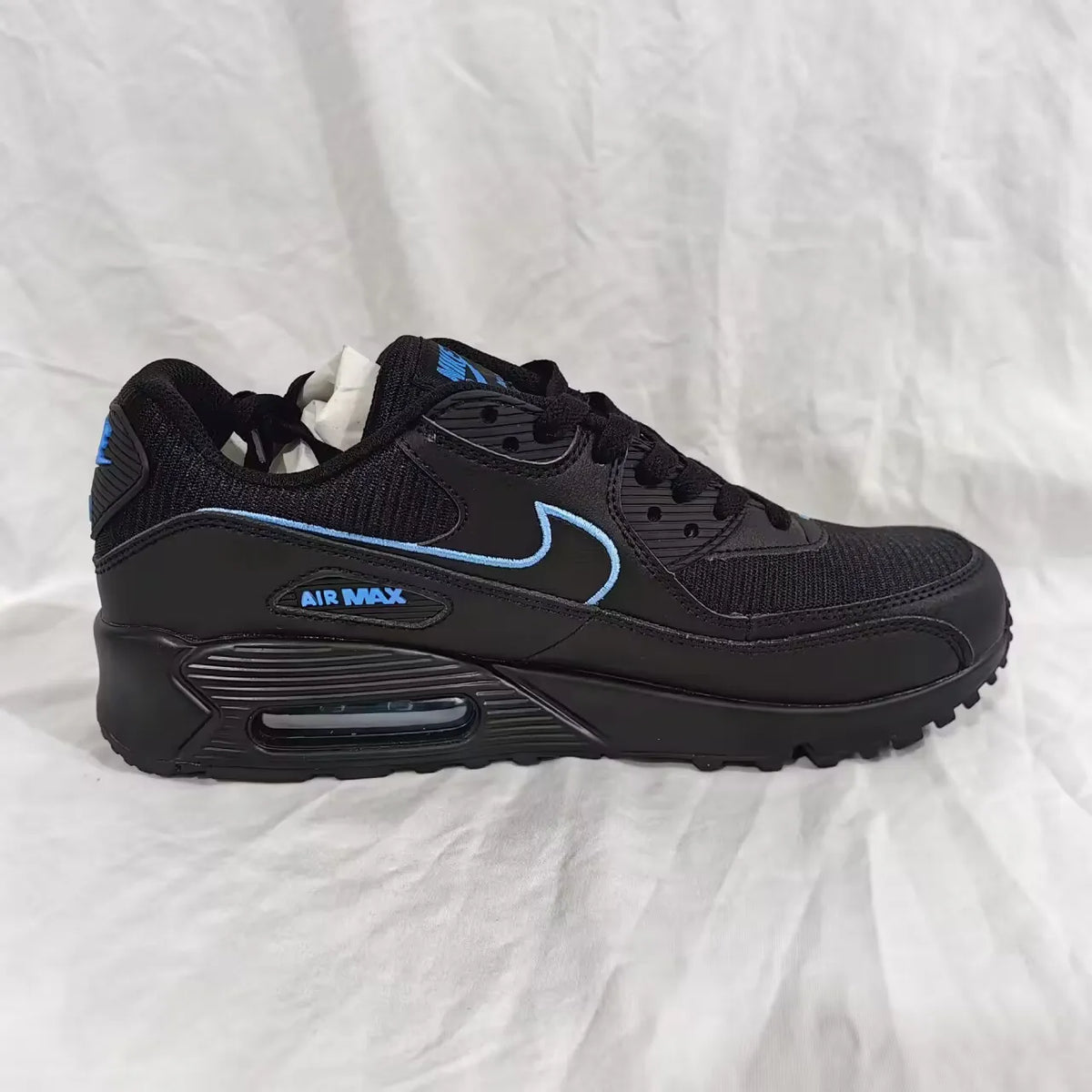 AM 90 Black University Blue Shoes Sneakers – nk0004388 image 6