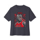Graphic Print Unisex Oversized Boxy Tee - POD0032 - Dark Grey, S image