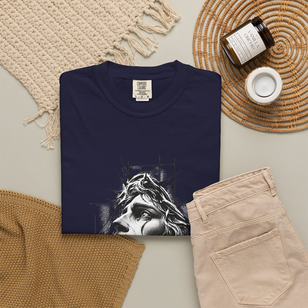 Crown of Faith 1 Unisex Garment-Dyed T-shirt image 78