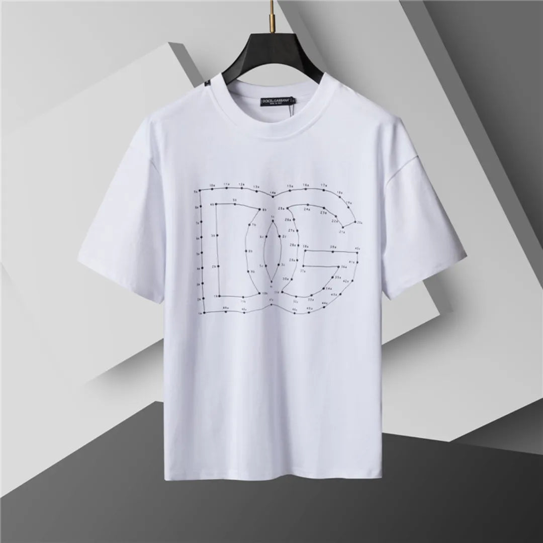 D&G Logo DG Print T-shirt in White - 109 - dng0000109 image 1