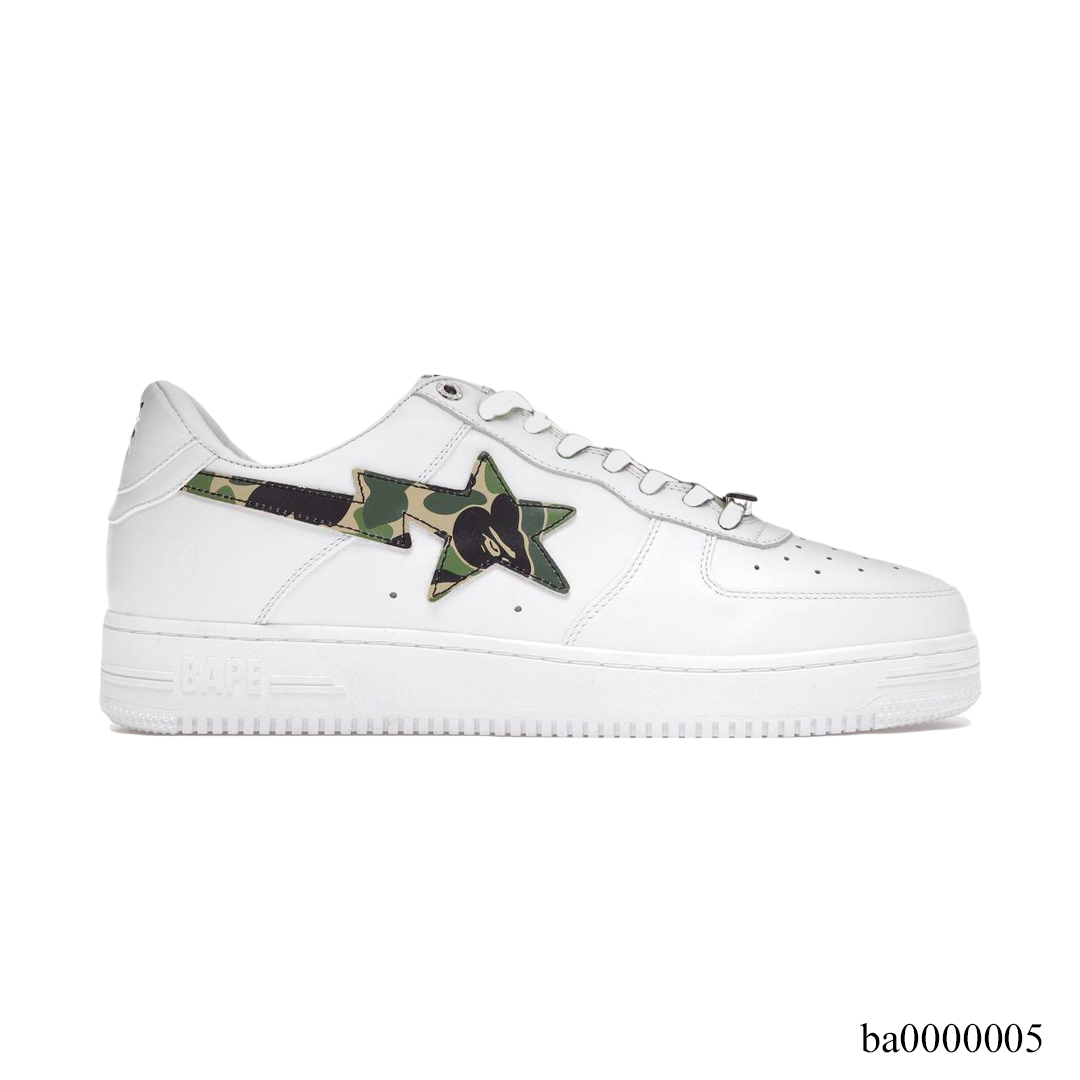 Bape Sta ABC Camo White Green Shoes Sneakers - ba0000005 image 1