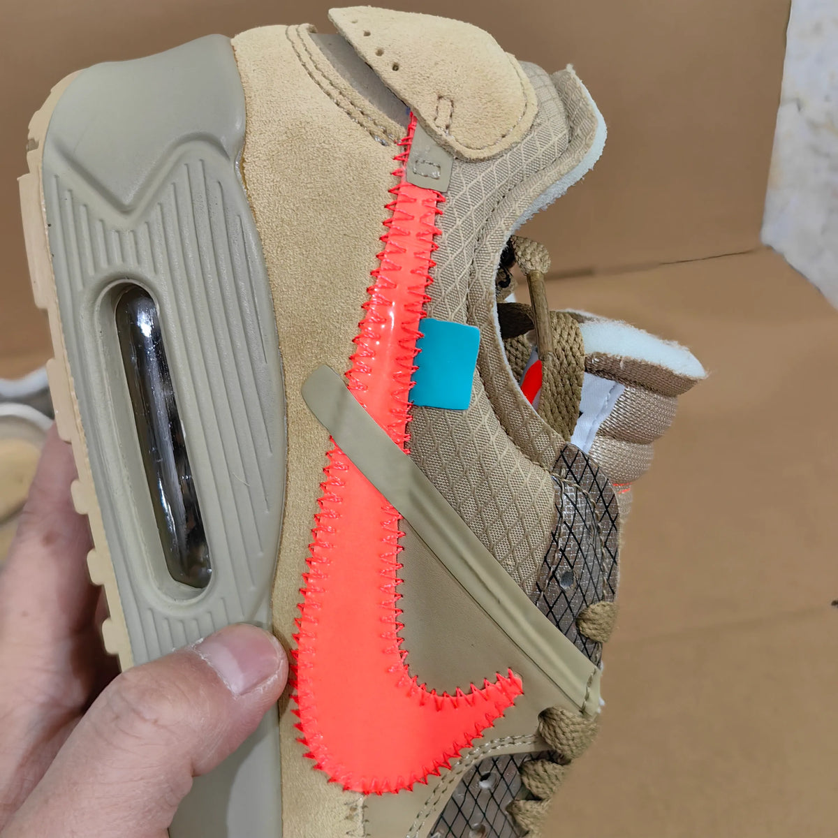 OW x AM 90 'Desert Ore' Shoes Sneakers – nk0004822 image 14