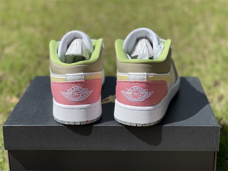 AJ 1 Low Pastel Grind Vivid Green Shoes Sneakers - nk0001987 image 6