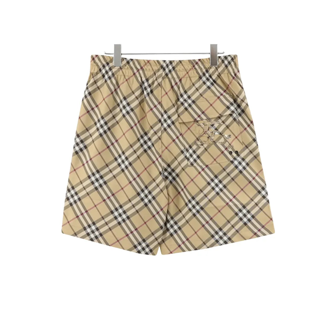 BUR Archive Check Knight Motif Shorts in Yellow - 378 - bbr0000378 image 1