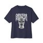 Gangster Mask Unisex Oversized Boxy Tee - Navy, M image