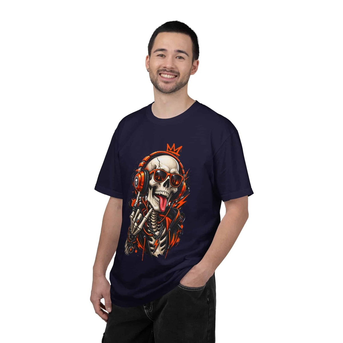 Neon Skull DJ Unisex Garment-Dyed T-shirt image 120