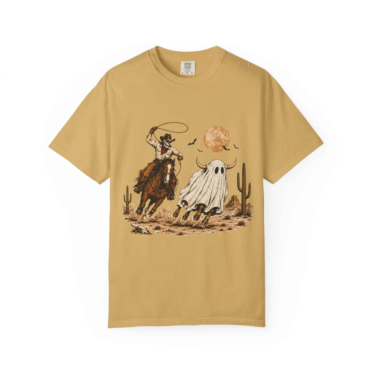 Halloween Basketball Skeleton Unisex Garment-Dyed T-shirt image