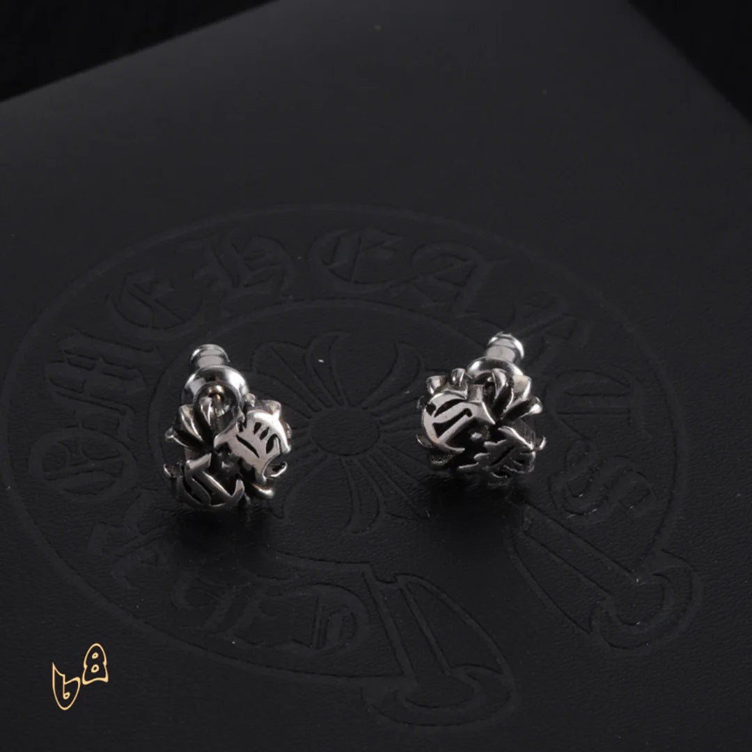 CH Flower Engraved Earrings - CH0154 image 5