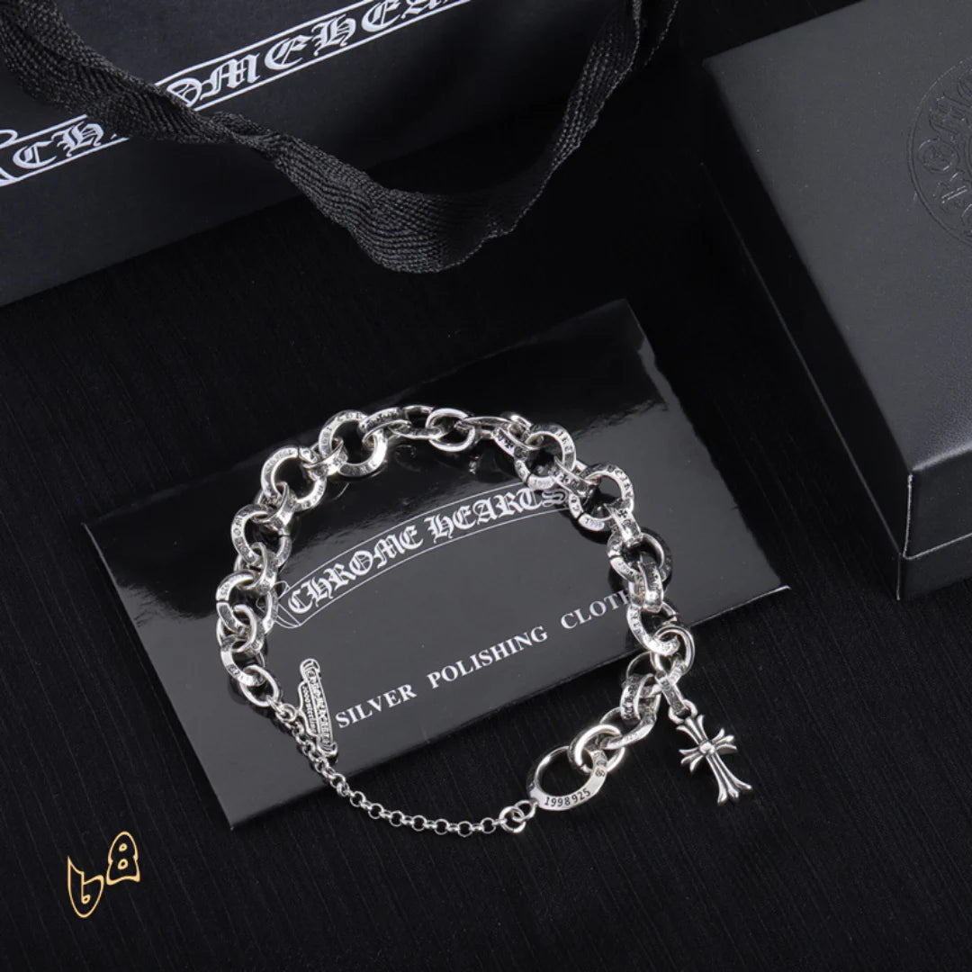 CH Silver Chain Link Bracelet - CH0066 image 1