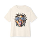 Diamond Drip Unisex Oversized Boxy Tee - Natural, M image