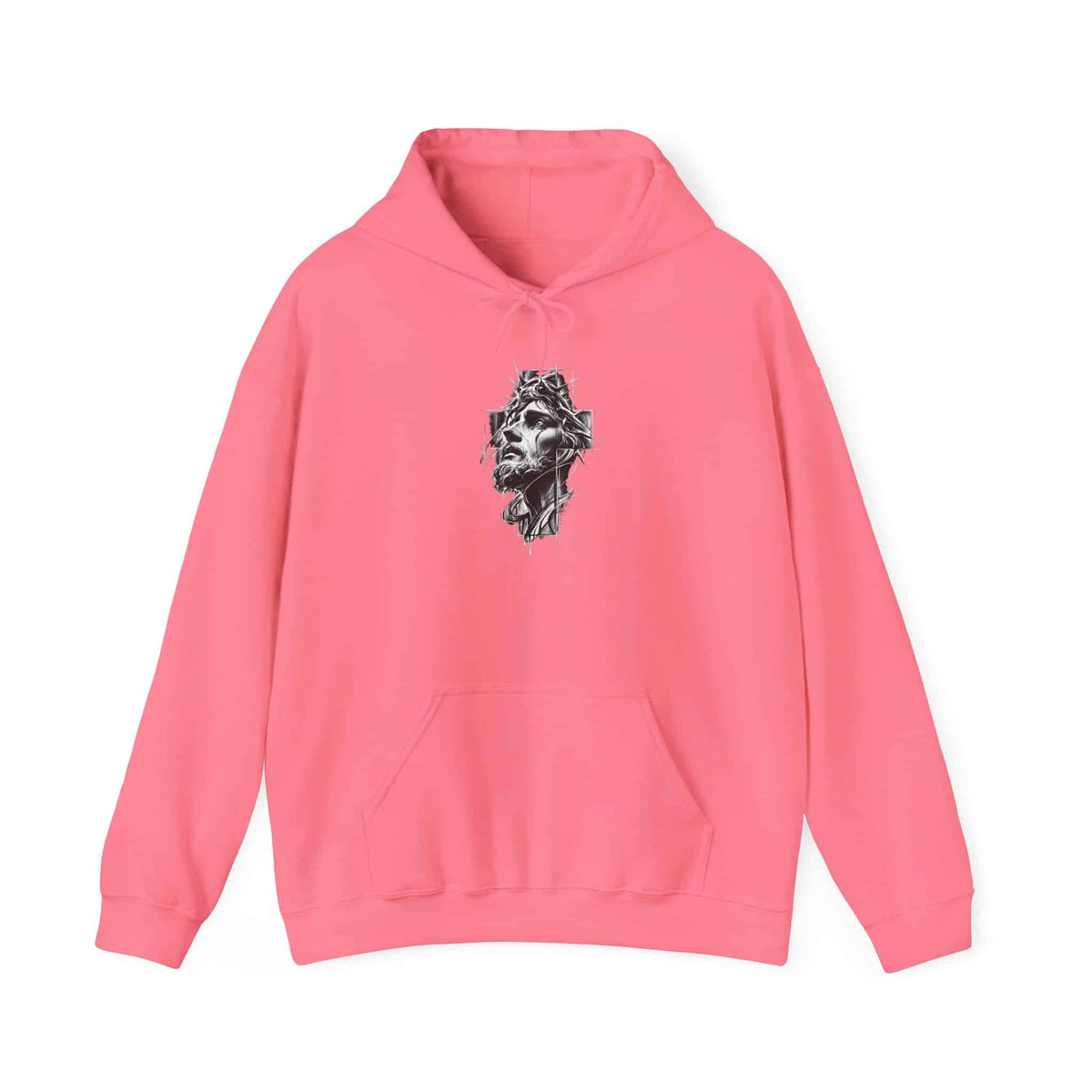 Crown of Faith 2 Hooded Sweatshirt - S, Safety Pink image