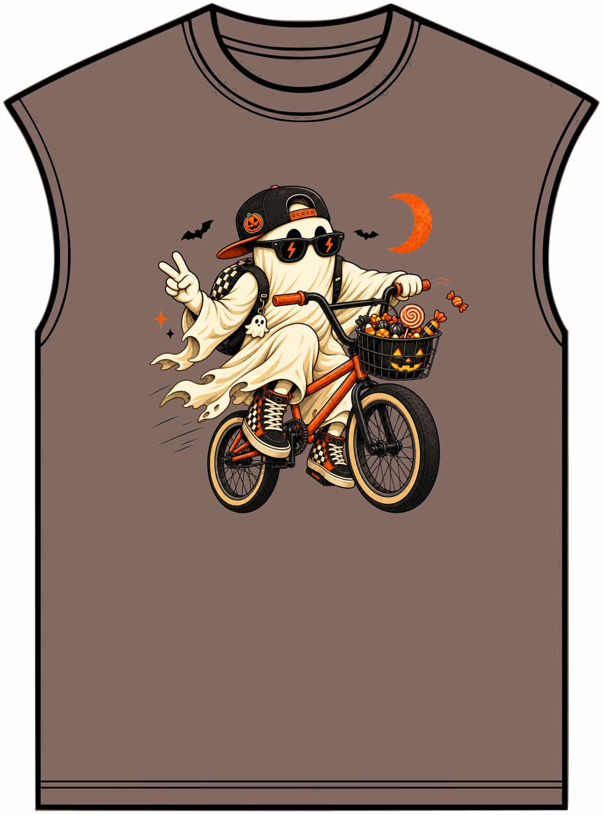 Ghost Rider BMX Unisex Garment-Dyed Muscle Tee image 8