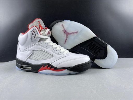 AJ 5 Fire Red Silver Tongue (2020) Shoes Sneakers - nk0000787 image 25