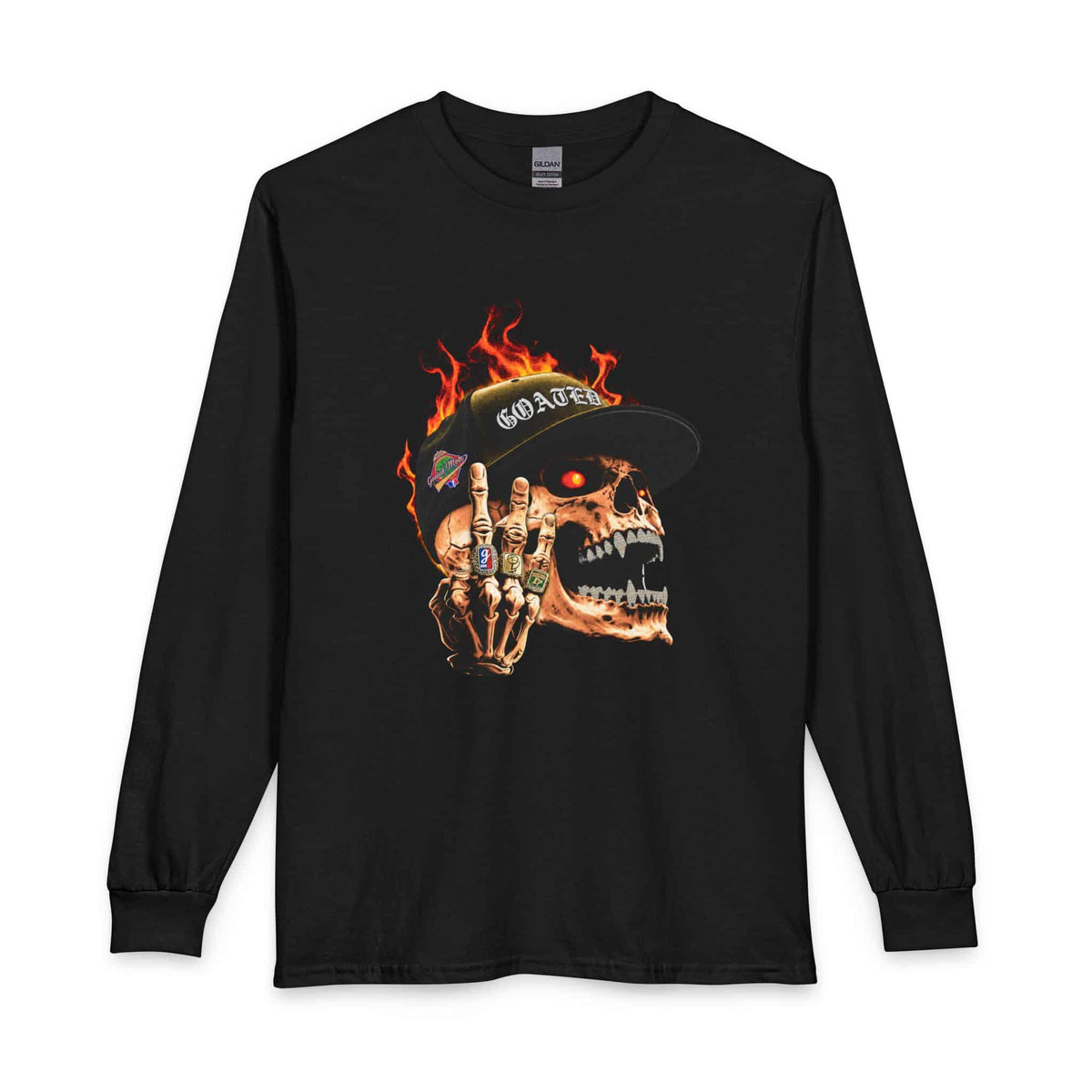 GOATED Skull Long Sleeve T-Shirt image 0