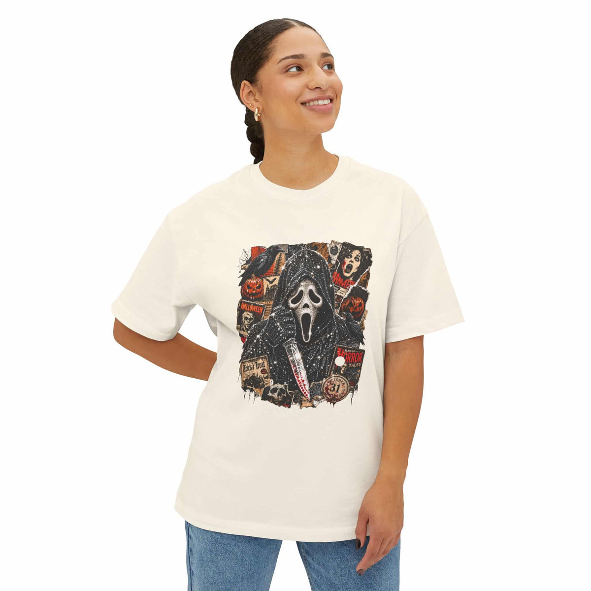 Halloween Horror Unisex Oversized Boxy Tee image 12