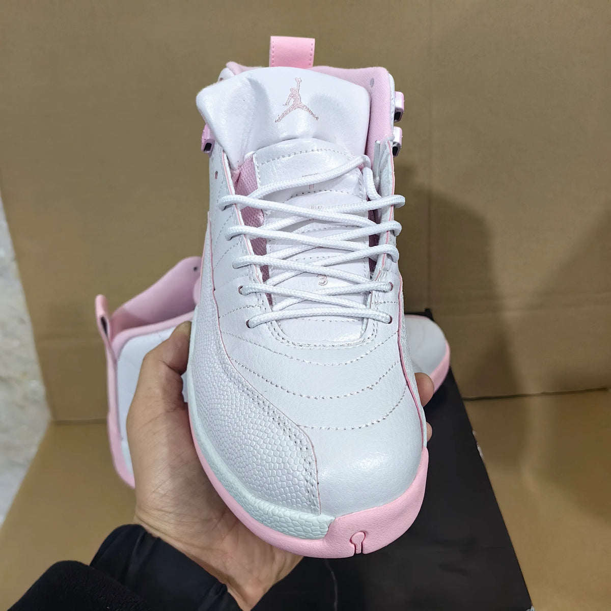 AJ 12 White Pearl Pink Shoes Sneakers - nk0004936 image 6