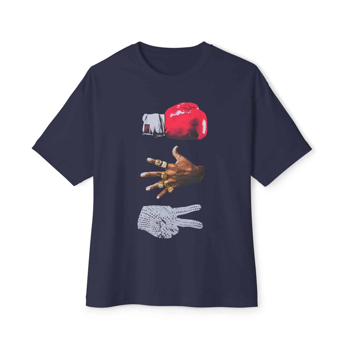 Rap Is My Life Unisex Oversized Boxy Tee - Navy, XL image
