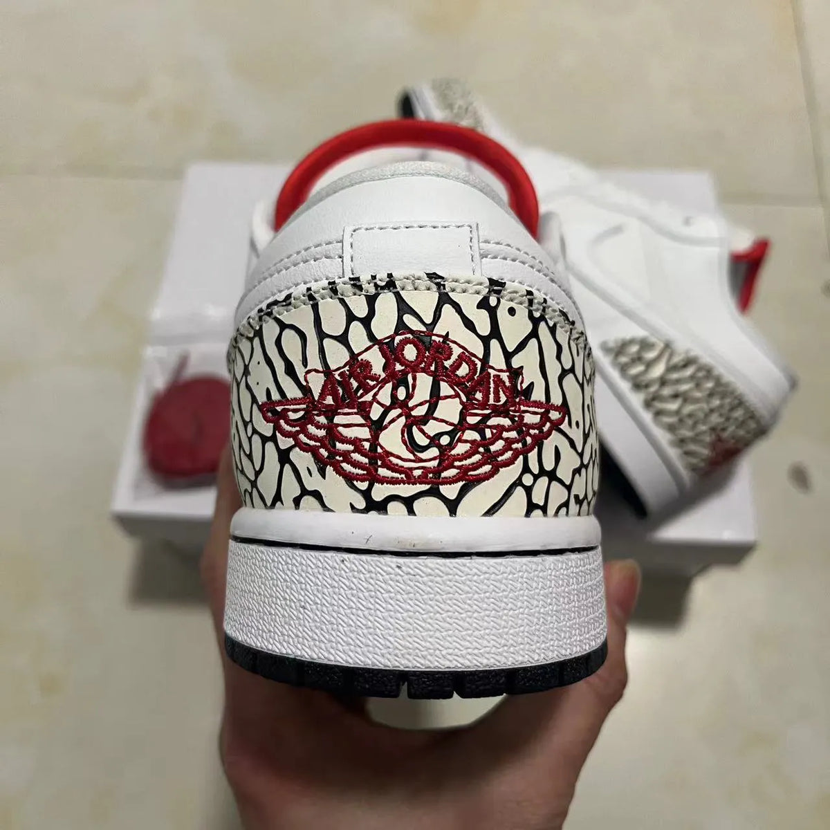 AJ 1 Phat Low Cement Grey Shoes Sneakers - nk0003694 image 7