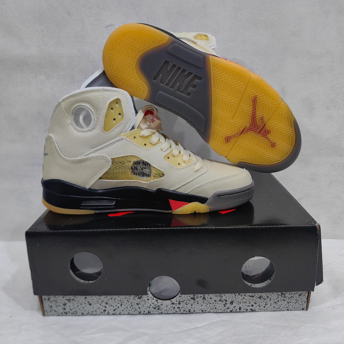 AJ 5 Retro OW Sail Shoes Sneakers - nk0000692 image 7