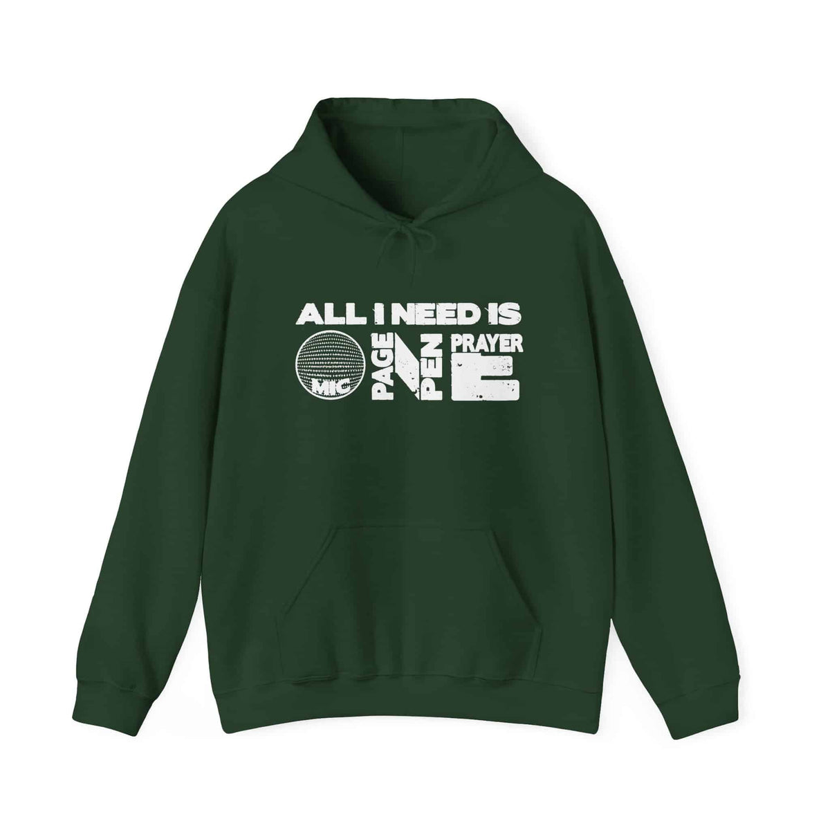 ALL_I_NEED_IS Hooded Sweatshirt - S, Forest Green image