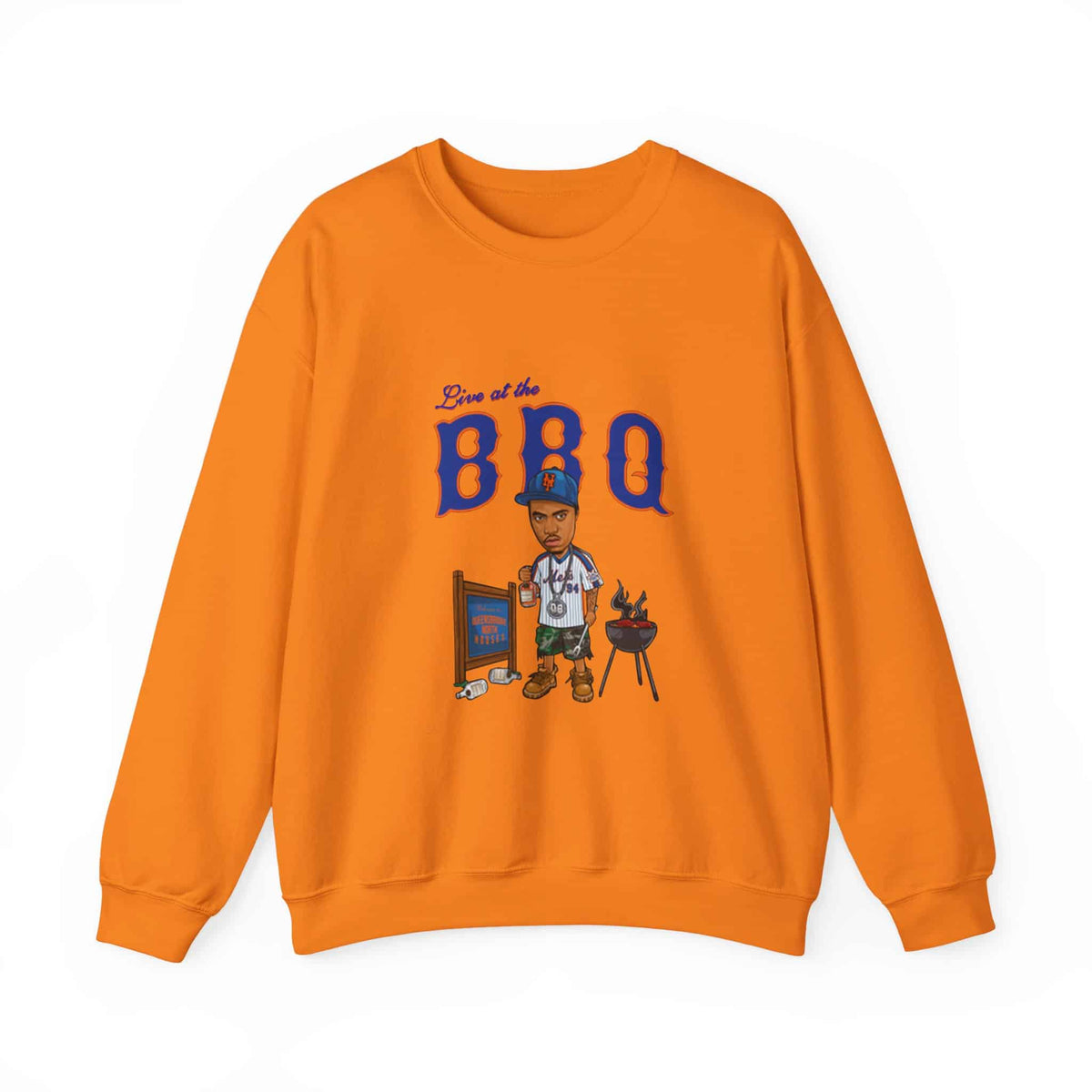 Rap Nas Live At The BBQ Crewneck Sweatshirt image