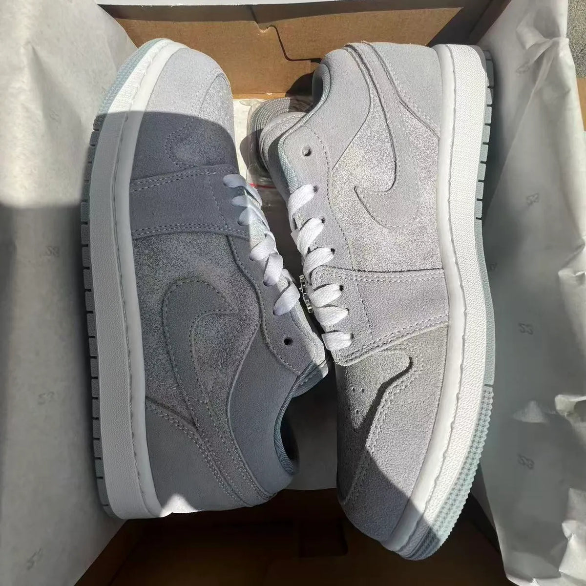 AJ 1 Low SE 'Light Iron Ore Grey' Shoes Sneakers – nk0005428 image 7