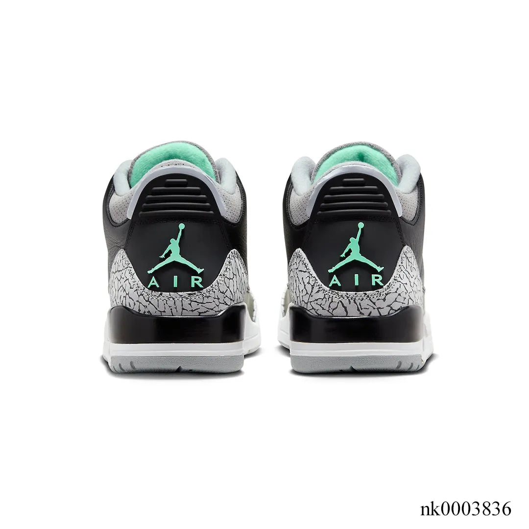AJ 3 Green Glow Shoes Sneakers - nk0003836 image 4