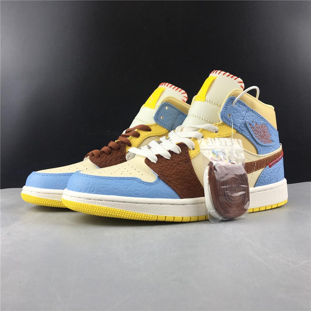 AJ 1 Mid SE Fearless Maison Chateau Rouge Shoes Sneakers - nk0000212 image 6