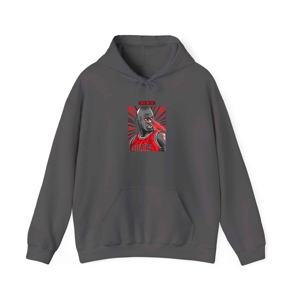 Graphic Print Hooded Sweatshirt - POD0032 - S, Charcoal image