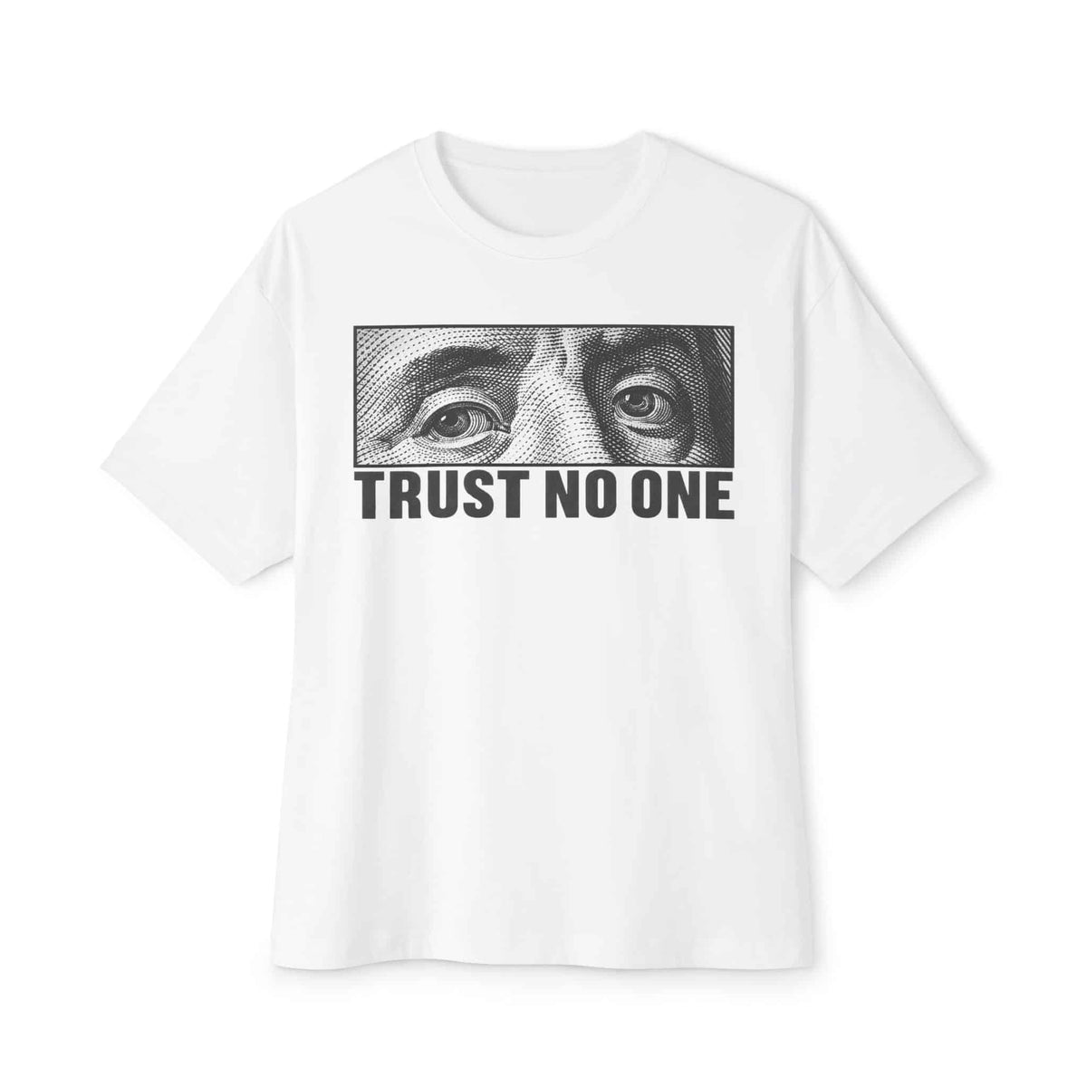 Graphic Print Unisex Oversized Boxy Tee - POD0039 - White, S image