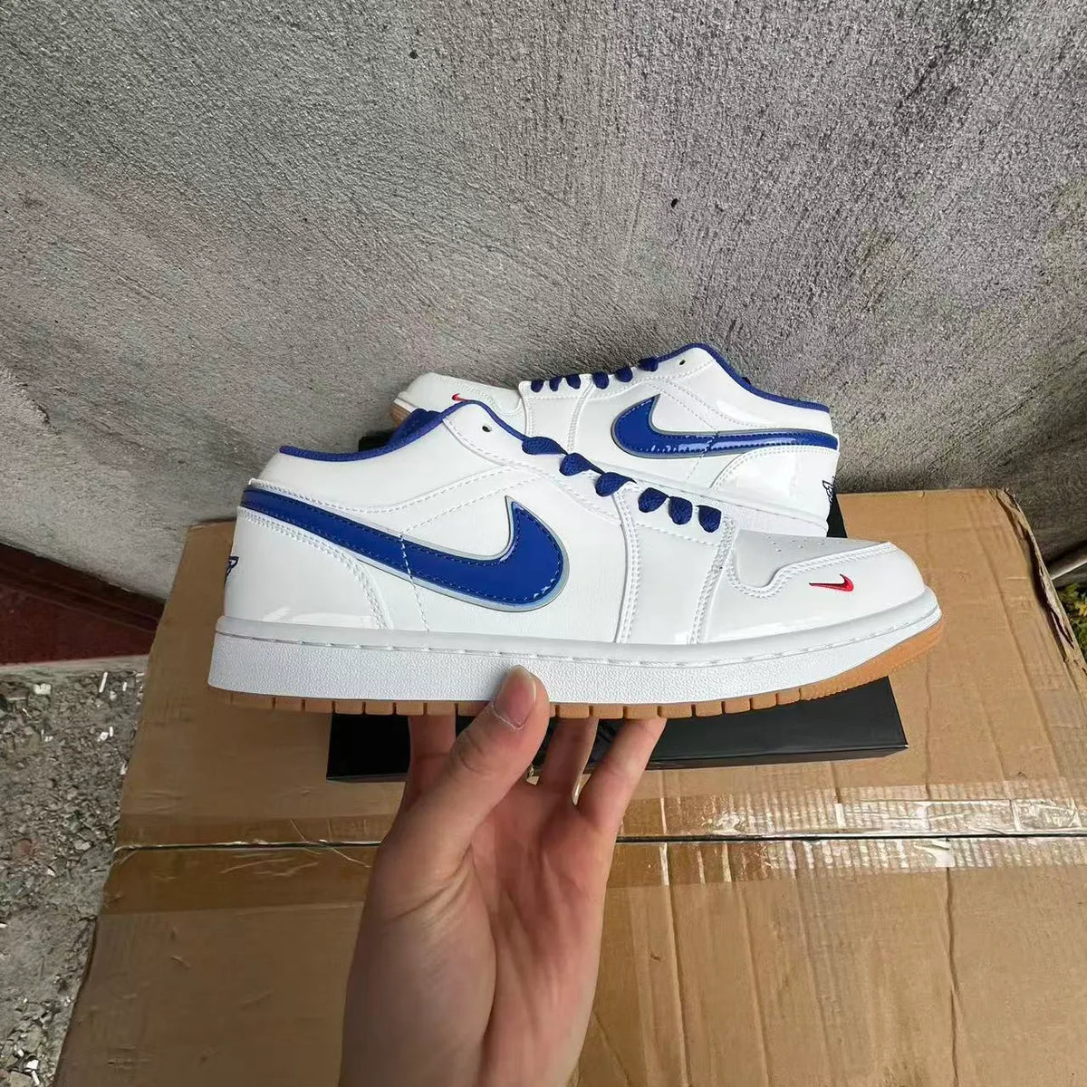 AJ 1 Low Dodgers Shoes Sneakers - nk0005002 image 9
