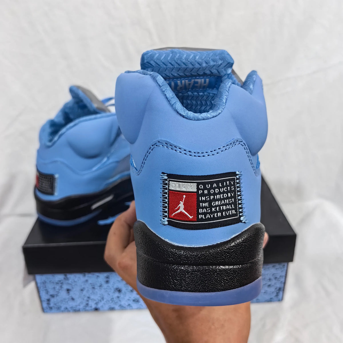 AJ 5 UNC University Blue Shoes Sneakers - nk0002350 image 9