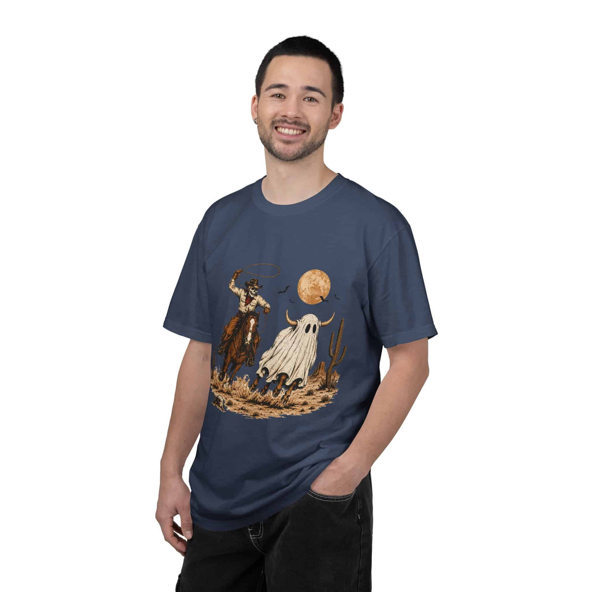 Halloween Basketball Skeleton Unisex Garment-Dyed T-shirt image 110