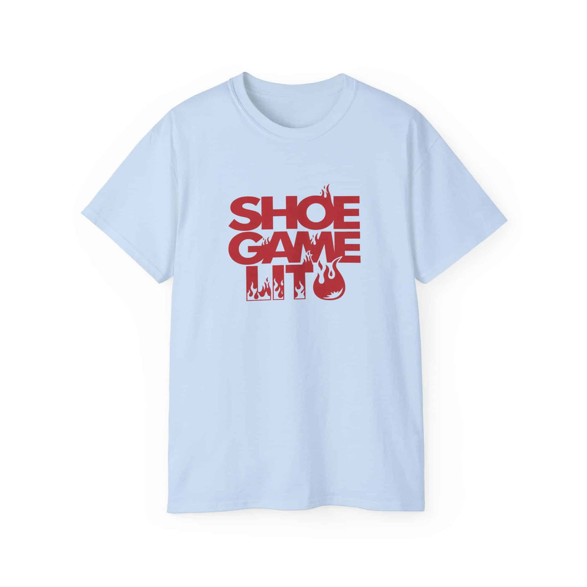 Graphic Print T-Shirt - POD0040 - S, Light Blue image