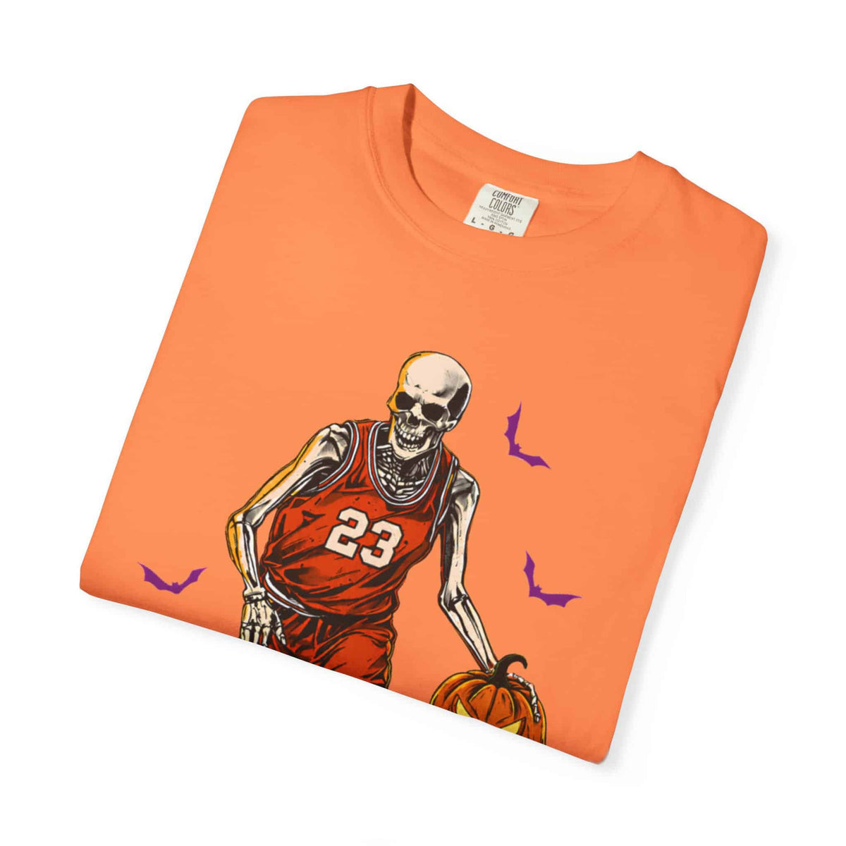 Halloween Basketball Unisex Garment-Dyed T-shirt image 8