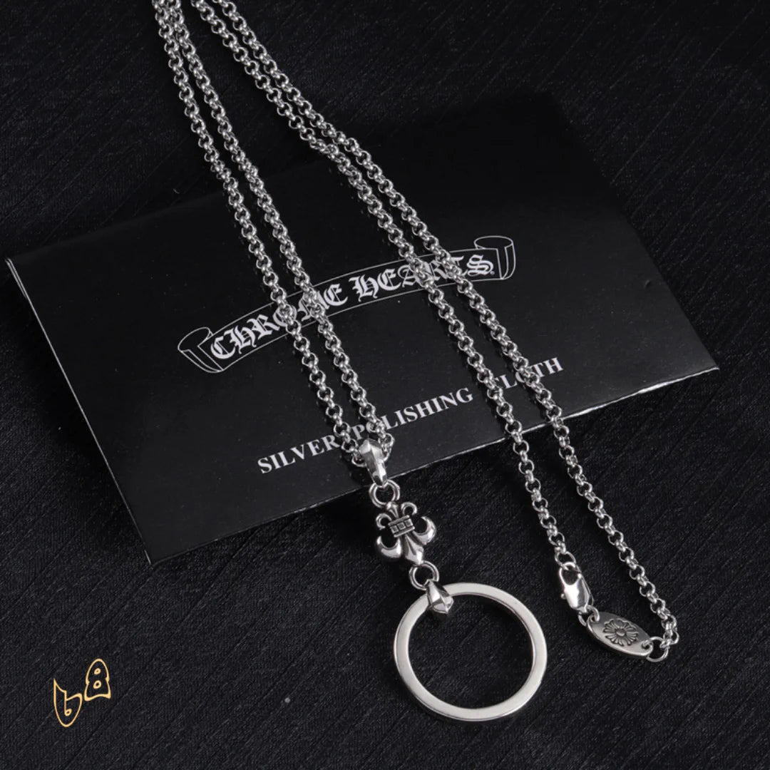 CH Circle Pendant Necklace - CH0023 image 5
