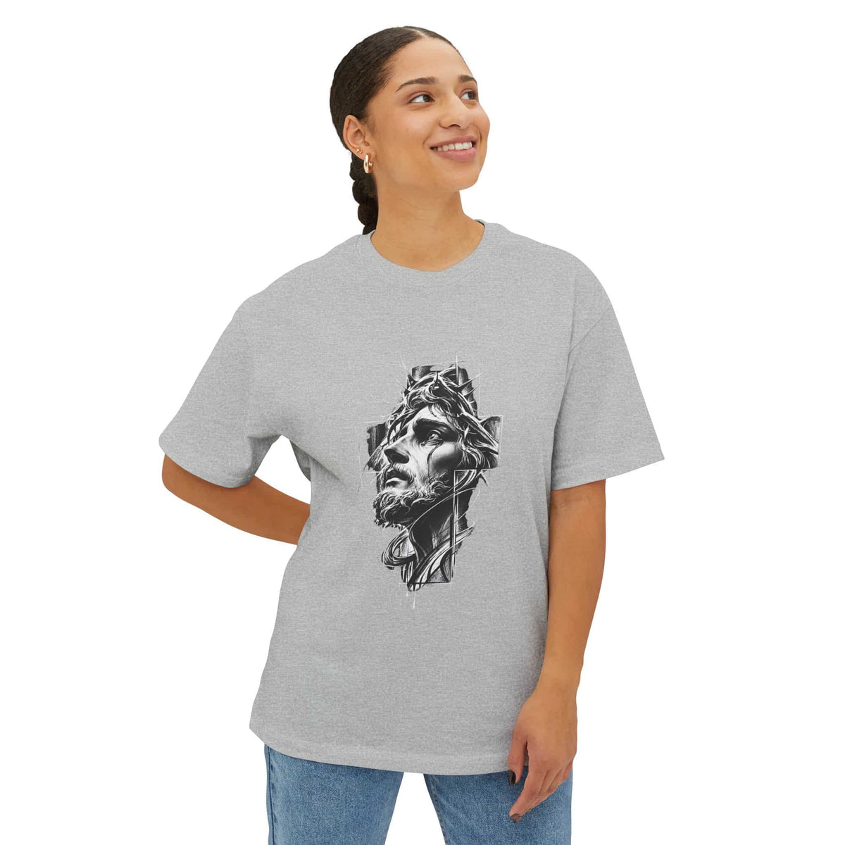Crown of Faith 2 Unisex Oversized Boxy Tee image 21